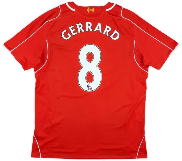 2014-15 Liverpool Home Shirt Gerrard #8 - 6/10 - (L)