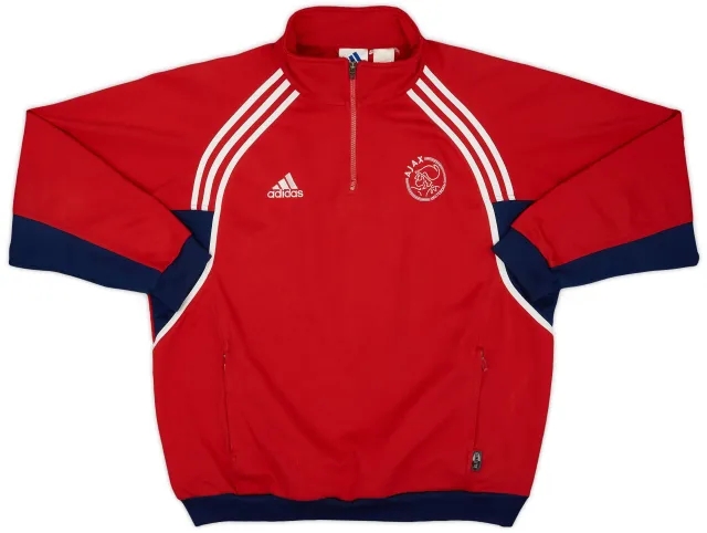 2000-01 Ajax adidas 1/4 Zip Sweat Top - 8/10 - (XL)