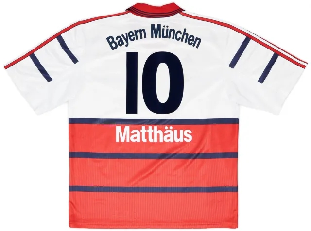 adidas 1998-00 Bayern Munich Away Shirt Matthaus #10 - 6/10 - (L)