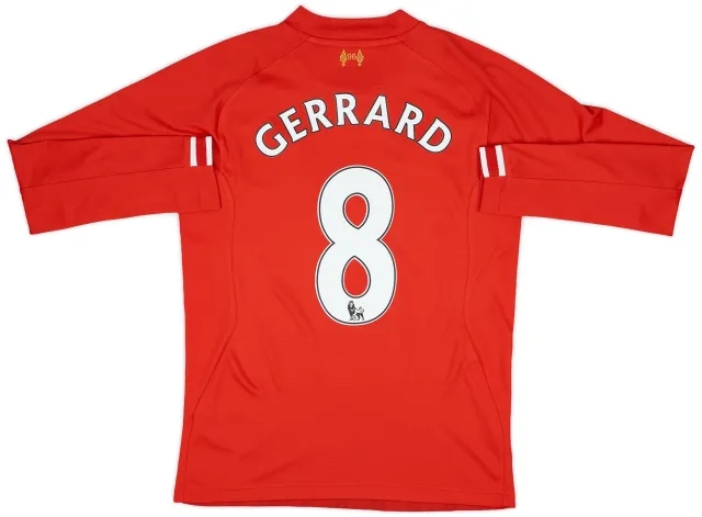 2013-14 Liverpool Home L/S Shirt Gerrard #8 - 8/10 - (S)