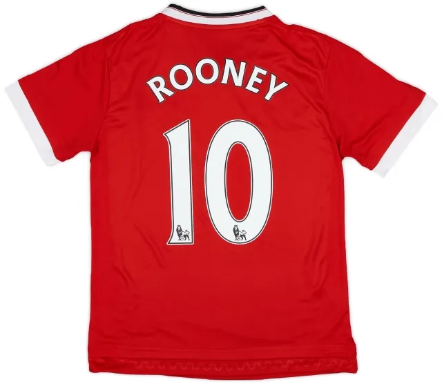 adidas 2015-16 Manchester United Home Shirt Rooney #10 - 5/10 - (XS)