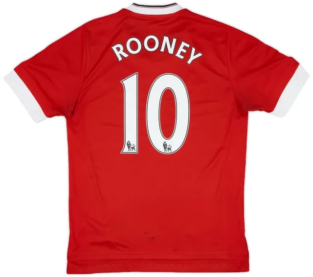 adidas 2015-16 Manchester United Home Shirt Rooney #10 - 6/10 - (M)