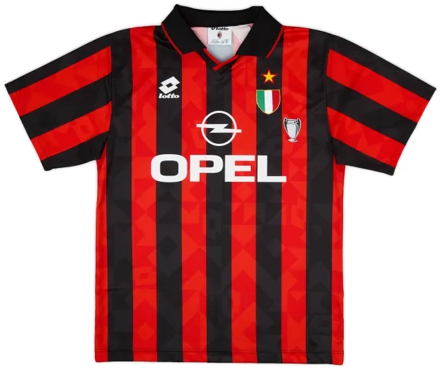 Lotto 1994-95 AC Milan Home Shirt - 9/10 - (L)