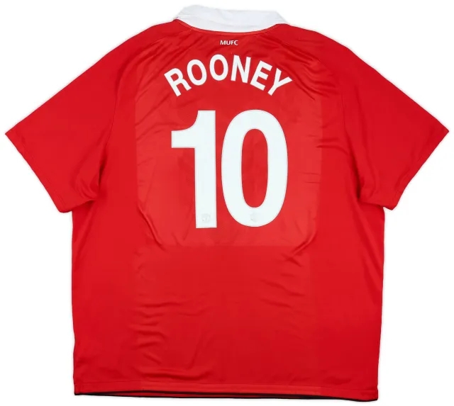 Nike 2010-11 Manchester United Home Shirt Rooney #10 - 7/10 - (3XL)