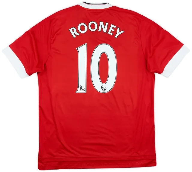 adidas 2015-16 Manchester United Home Shirt Rooney #10 - 5/10 - (L)