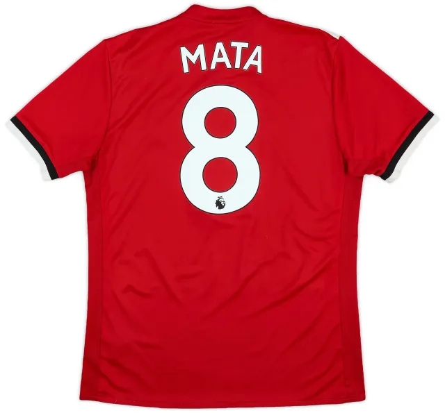 adidas 2017-18 Manchester United Home Shirt Mata #8 - 5/10 - (M)