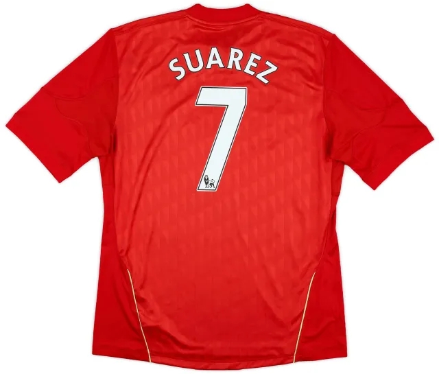 adidas 2010-12 Liverpool Home Shirt Suarez #7 - 6/10 - (L)