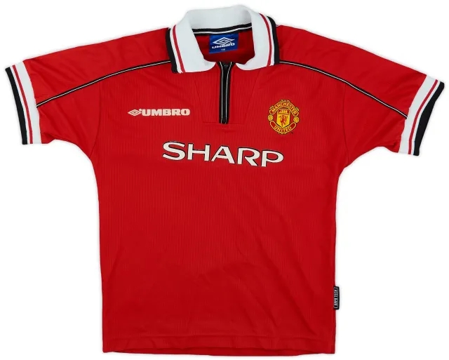 Umbro 1998-00 Manchester United Home Shirt - 8/10 - (M.Boys)