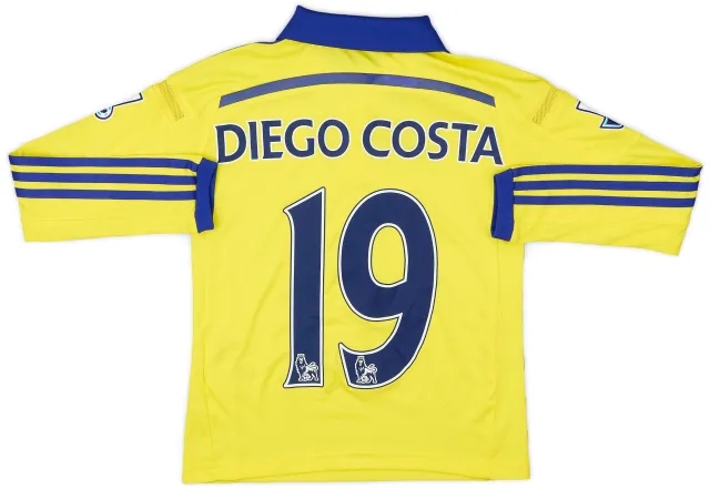 adidas 2014-15 Chelsea Away L/S Shirt Diego Costa #19 - 7/10 - (S.Boys)