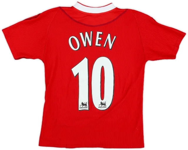 Reebok 2002-04 Liverpool Home Shirt Owen #10 - 8/10 - (M.Boys)