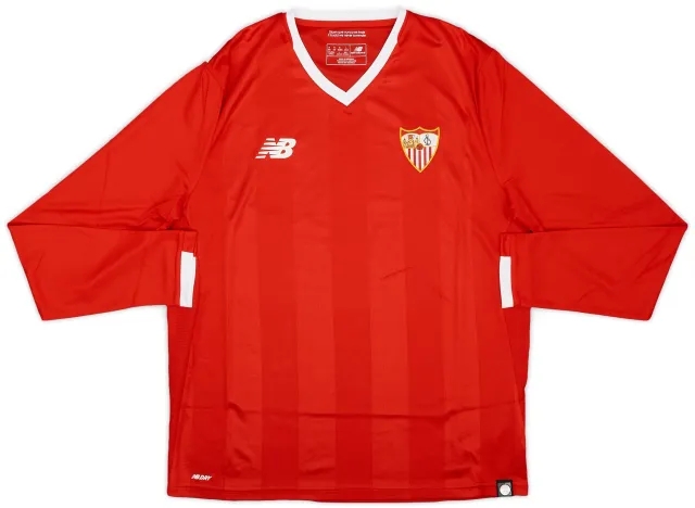 NewBalance 2017-18 Sevilla Away L/S Shirt - 8/10 - (M)