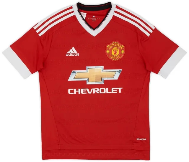 adidas 2015-16 Manchester United Home Shirt - 8/10 - (L.Boys)