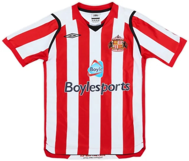 Umbro 2008-09 Sunderland Home Shirt - 8/10 - (S.Boys)