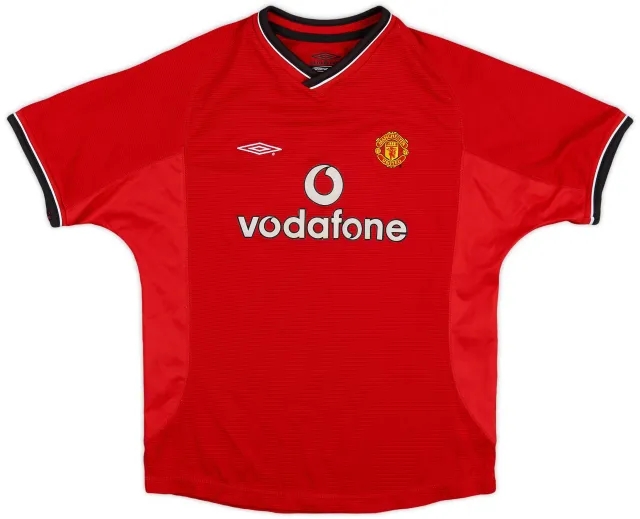 Umbro 2000-02 Manchester United Home Shirt - 8/10 - (L.Boys)