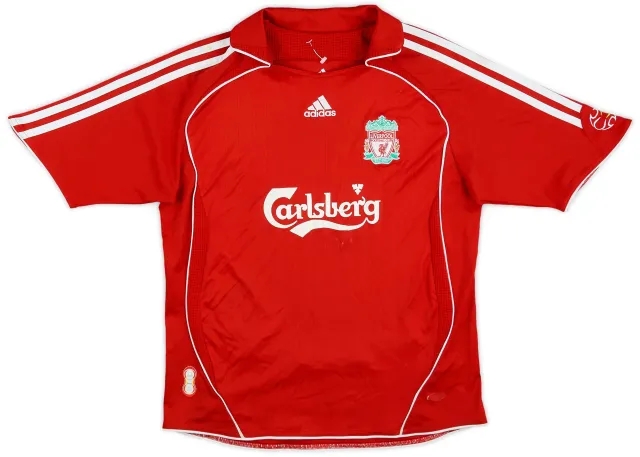 adidas 2006-08 Liverpool Home Shirt - 6/10 - (M.Boys)