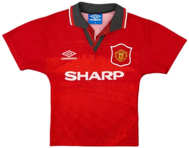 Umbro 1994-96 Manchester United Home Shirt - 4/10 - (S.Boys)