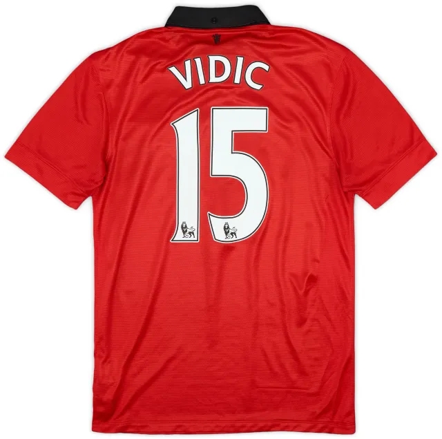 Nike 2013-14 Manchester United Home Shirt Vidic #15 - 8/10 - (S)