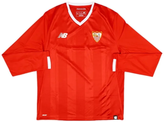 NewBalance 2017-18 Sevilla Away L/S Shirt - 8/10 - (M)