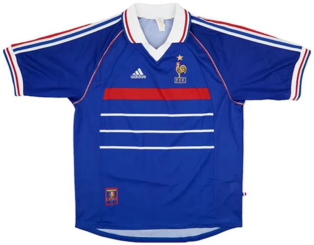 adidas 1998-00 France Home Shirt - 9/10 - (L)