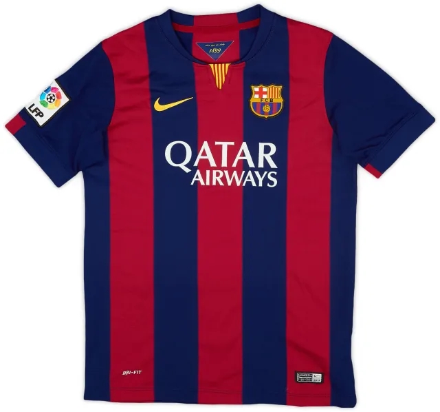 Nike 2014-15 Barcelona Home Shirt - 9/10 - (L.Boys)