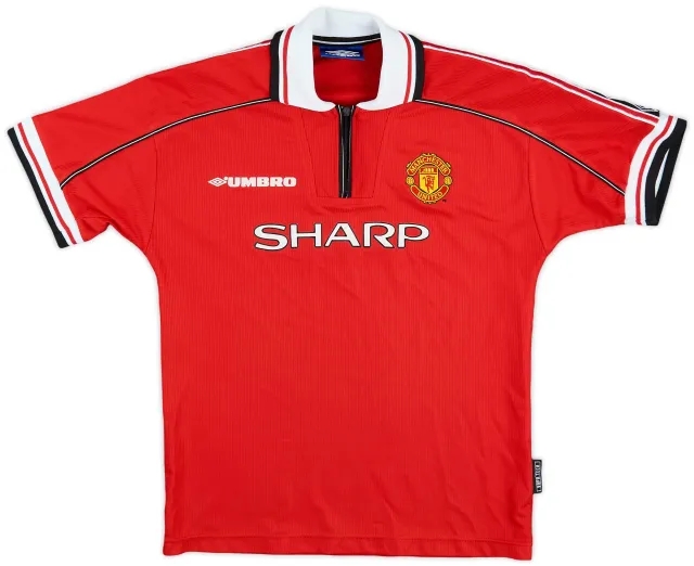 Umbro 1998-00 Manchester United Home Shirt - 8/10 - (L.Boys)