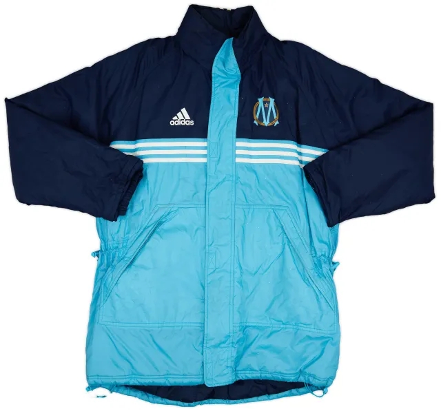 1999-00 Olympique Marseille adidas Bench Coat - 5/10 - (L/XL)