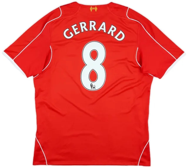 2014-15 Liverpool Home Shirt Gerrard #8 - 5/10 - (L)