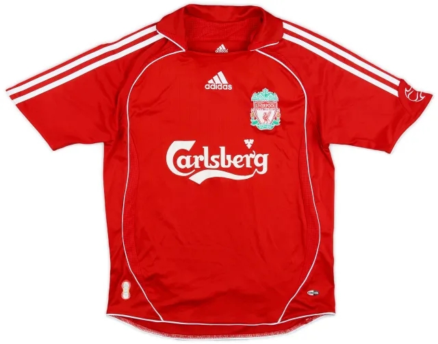 adidas 2006-08 Liverpool Home Shirt - 7/10 - (L.Boys)