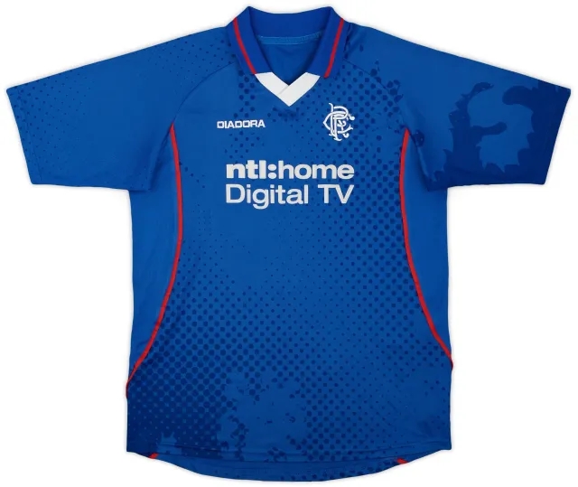 Diadora 2002-03 Rangers Home Shirt - 8/10 - (XL.Boys)