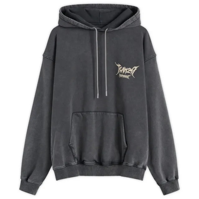 END. x Represent Men's 'Platinum' Oversized Hoodie Washed Grey