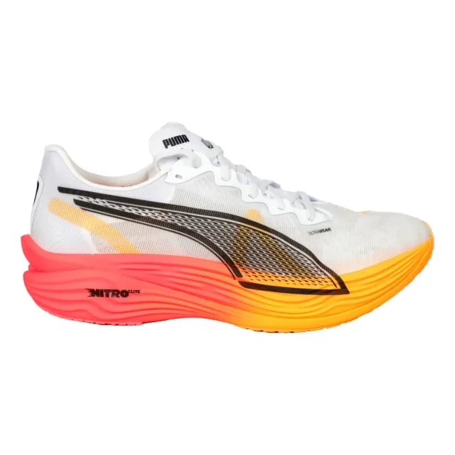 Puma Deviate NITRO Elite 3 Fireglow Competition Running Shoe - White, Coral
