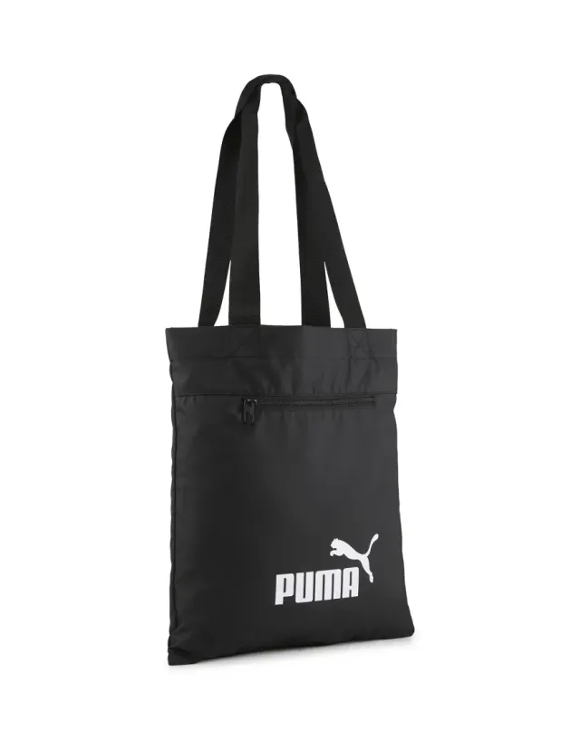 Puma Phase Packable Tote Bag In Puma Black