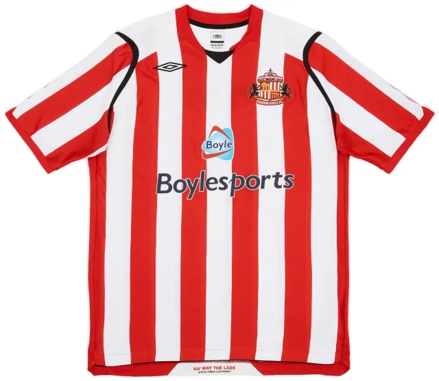Umbro 2008-09 Sunderland Home Shirt Yorke #19 - 8/10 - (XL)