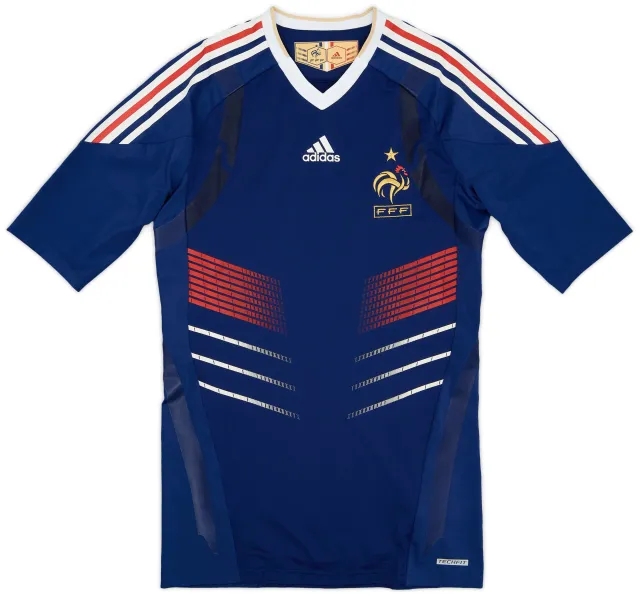adidas 2009-10 France Player Issue Techfit Home Shirt Henry #12 - 8/10 - (L)