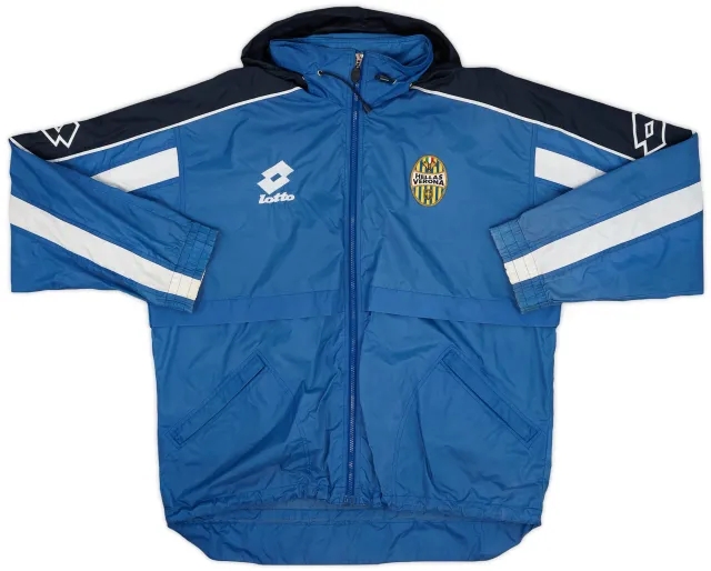 2001-02 Hellas Verona Lotto Hooded Rain Jacket - 9/10 - (L)