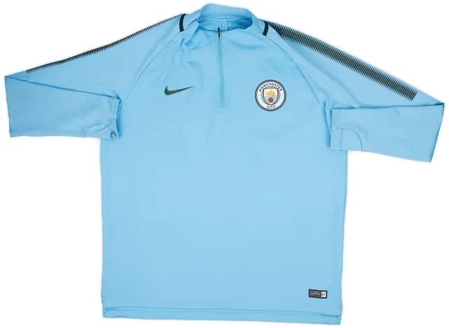 2018-19 Manchester City Nike 1/4 Zip Drill Top - 7/10 - (XL)