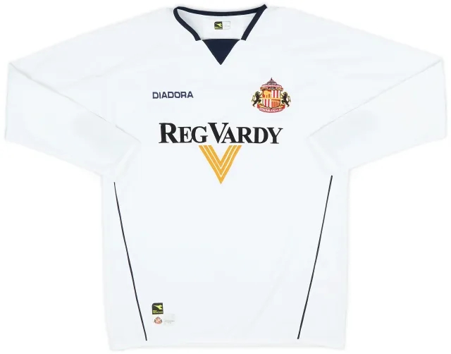 Diadora 2004-05 Sunderland Away L/S Shirt - 9/10 - (L.Boys)