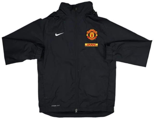 2012-13 Manchester United Nike Hooded Rain Jacket - 7/10 - (S)
