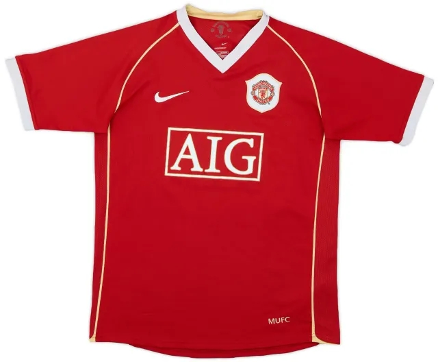 Nike 2006-07 Manchester United Home Shirt - 7/10 - (L.Boys)