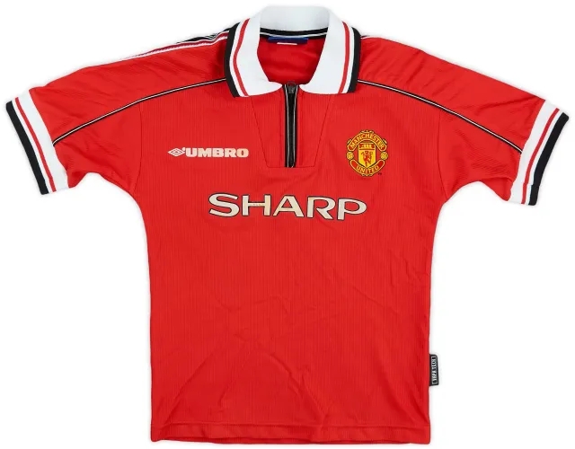 Umbro 1998-00 Manchester United Home Shirt - 7/10 - (8-9 Years)