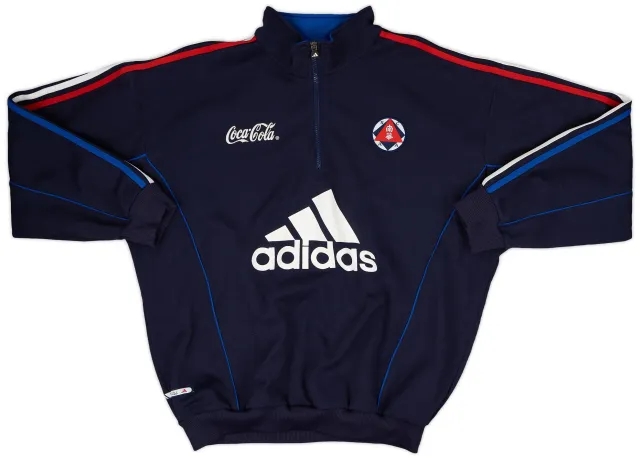 adidas 1998-00 South China AA 1/4 Zip Sweat Top - 8/10 - (XXL)