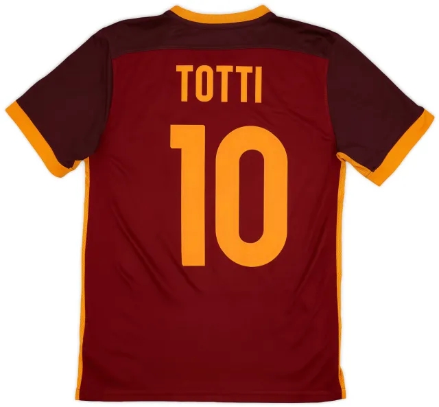 Nike 2015-16 Roma Home Shirt Totti #10 - 8/10 - (S)