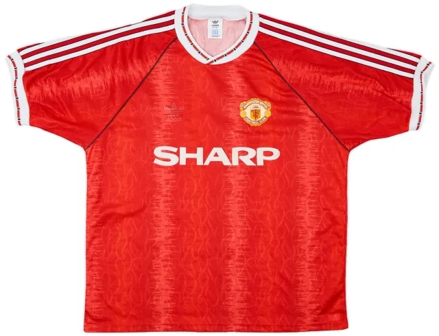 adidas 1990-92 Manchester United Home Shirt - 5/10 - (L/XL)