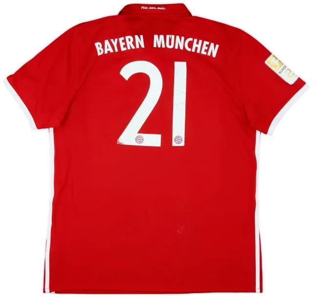 adidas 2016-17 Bayern Munich Home Shirt #21 - 6/10 - (L)