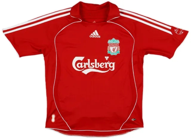 adidas 2006-08 Liverpool Home Shirt - 8/10 - (L.Boys)