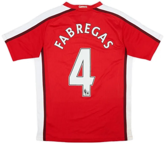 Nike 2008-10 Arsenal Home Shirt Fabregas #4 - 7/10 - (L.Boys)