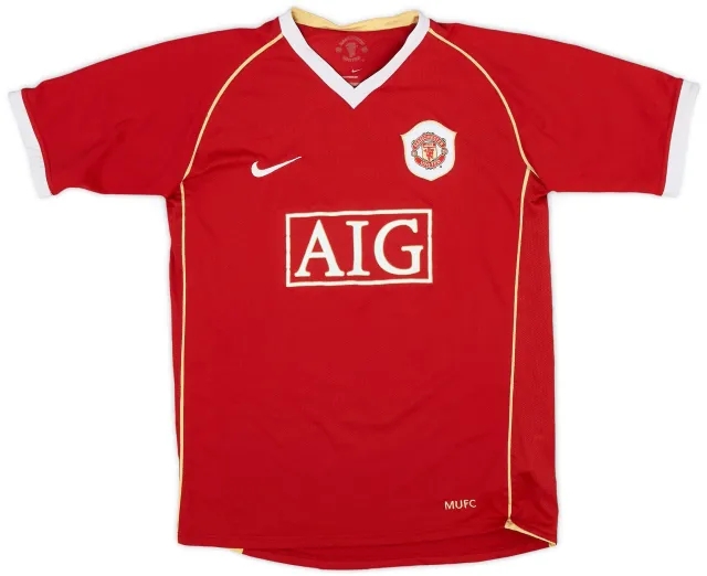 Nike 2006-07 Manchester United Home Shirt - 8/10 - (XL.Boys)
