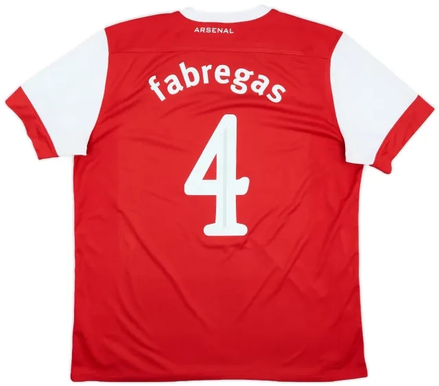 Nike 2010-11 Arsenal Home Shirt Fabregas #4 - 7/10 - (XL)