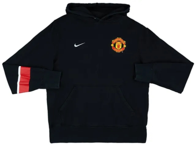 2013-14 Manchester United Nike Hooded Sweat Top - 8/10 - (M)