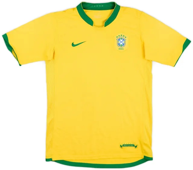 Nike 2006-08 Brazil Home Shirt - 8/10 - (XL.Boys)